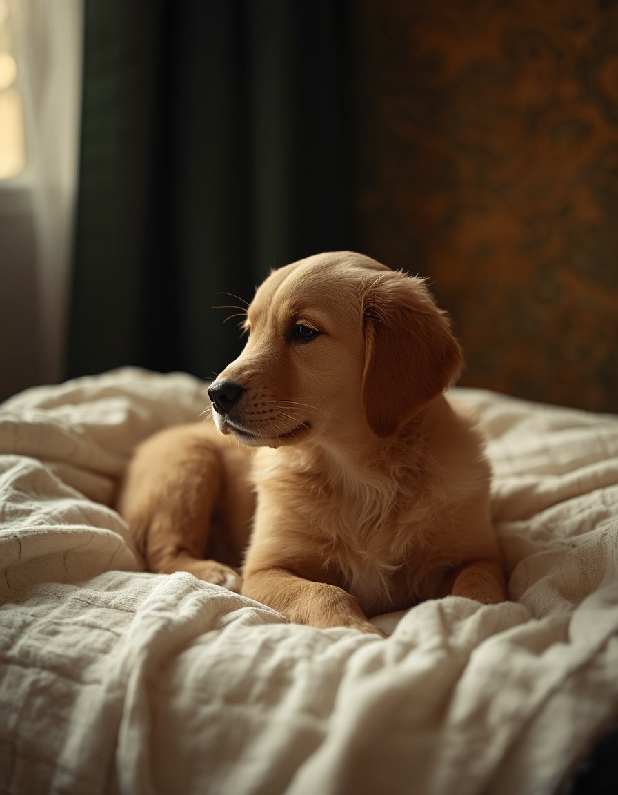 AKC-registered golden retriever puppy available for adoption at Royal Paws Kennel
